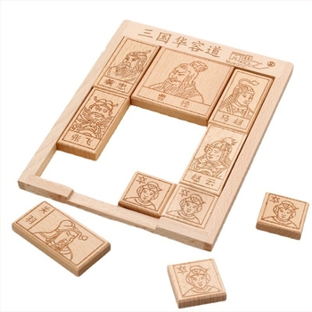 Kong Ming zár/Luban zár – fa agy puzzle gyerekeknek 4–6 évesek, színes dobozban