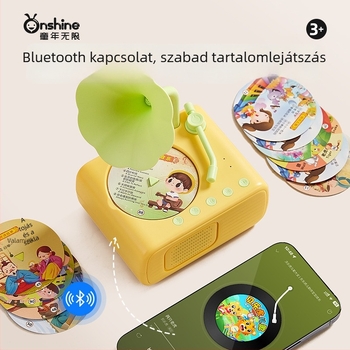 Korai oktatási készülék intelligens fonográffal és zenei lejátszóval, ABS burkolat, lítium akkumulátor, memória nélküli, 4–6 éveseknek