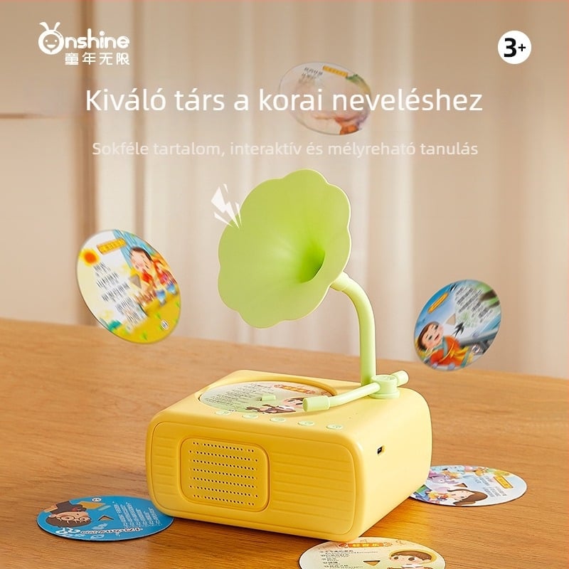 Korai oktatási készülék intelligens fonográffal és zenei lejátszóval, ABS burkolat, lítium akkumulátor, memória nélküli, 4–6 éveseknek