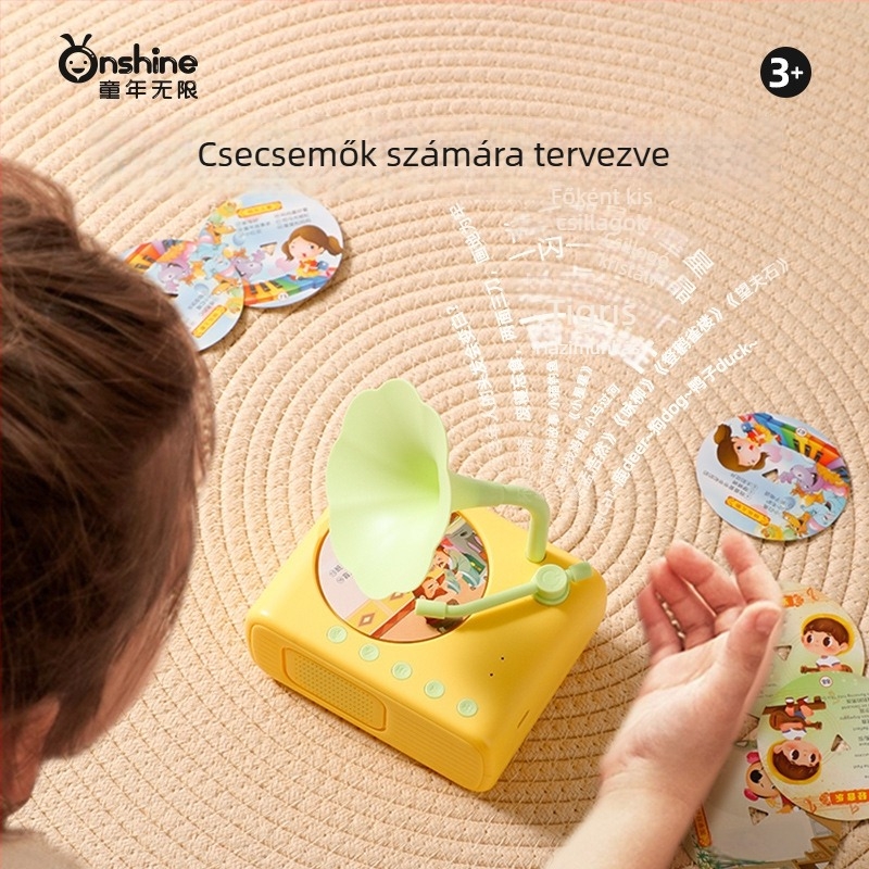 Korai oktatási készülék intelligens fonográffal és zenei lejátszóval, ABS burkolat, lítium akkumulátor, memória nélküli, 4–6 éveseknek