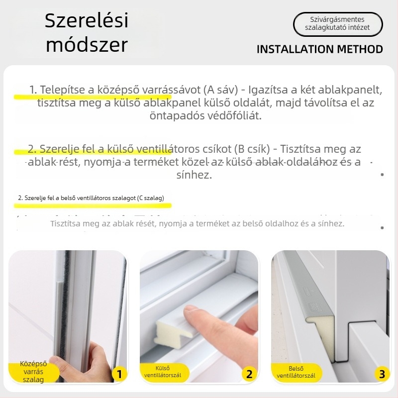 Ablak tömítés – hangszigetelő, szélálló és porálló, modern egyszerű stílus, Modell: Egyéb