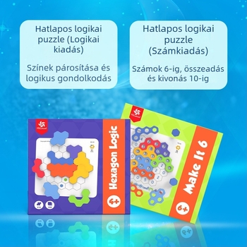 Pinwheel mágneses 3D puzzle méhsejtes mintázattal gyerekeknek 4-6 éveseknek