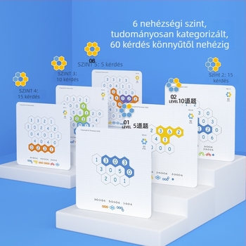 Pinwheel mágneses 3D puzzle méhsejtes mintázattal gyerekeknek 4-6 éveseknek