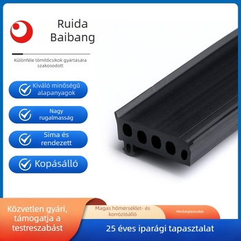 Silikon EPDM tömítőszalag hőhídmentes alumínium ajtókhoz és ablakokhoz, U-alakú tömítés, üvegfalakhoz, hangszigetelés és vízállóság