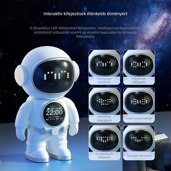 Asztali AI társrobot gyerekeknek LCD kijelzővel, hangfelismeréssel, Wi‑Fi-vel és mobilalkalmazással – érzelmi interakció