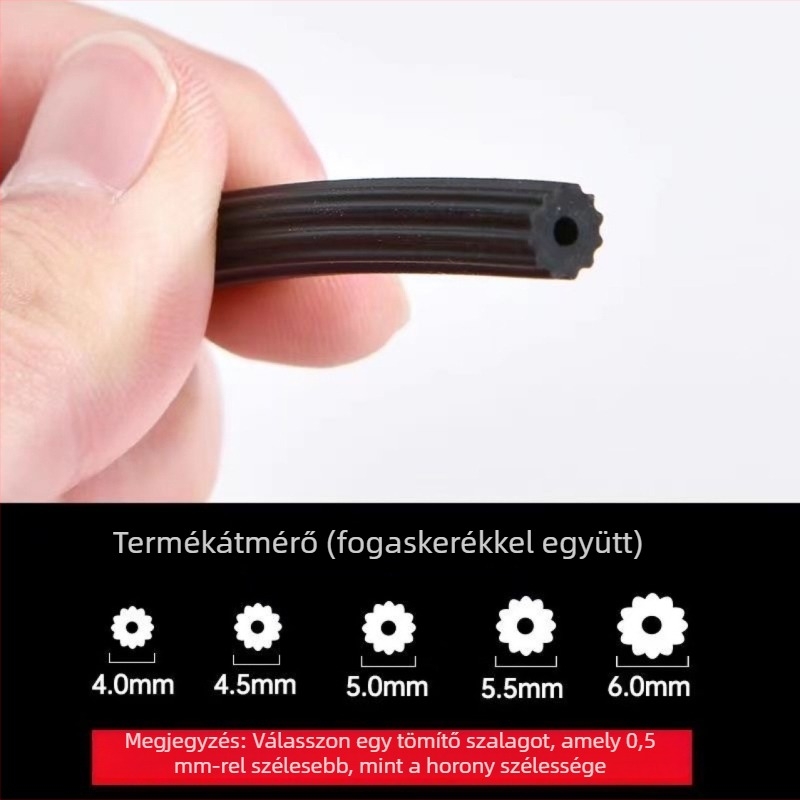 Ablak háló tömítés, élvédő profil, gumiprofil SCT-2
