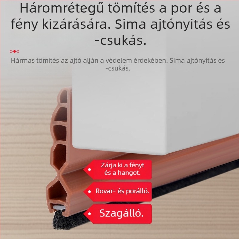 Ajtónyílás-tömítő szalag, vastag hangszigeteléssel, vízálló, anti-szúnyog, hőálló, szélálló, hőszigetelő szalag ajtókhoz és ablakokhoz