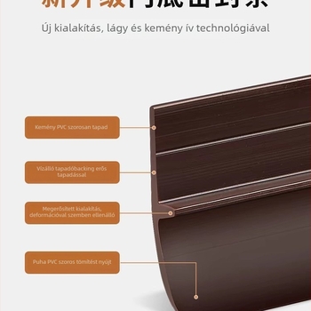 Ajtó- és ablak tömítőcsík | Gumi, L-alakú keresztmetszet, időjárásálló tömítés (Anyag: gumi; Keresztmetszet: L-alakú; Alkalmazás: ajtók és ablakok; Működési hőmérséklet: 50°C-ig)