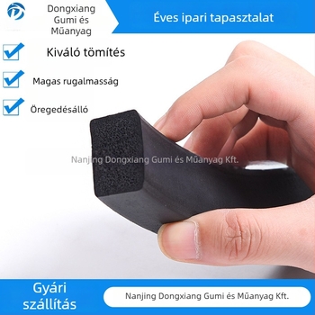 Hab EPDM habosított gumicsík elosztó szekrényekhez; kopásálló; vízálló tömítés; időjárásálló tömítés; anyag: EPDM; alkalmazások: szekrények, gépek, elektromos készülékek