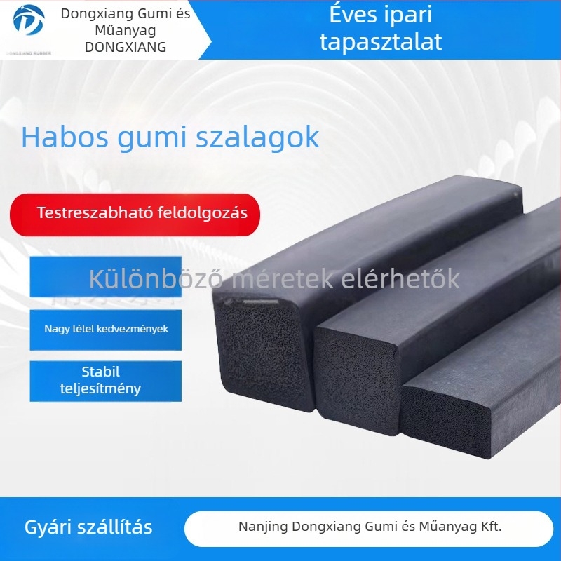 Hab EPDM habosított gumicsík elosztó szekrényekhez; kopásálló; vízálló tömítés; időjárásálló tömítés; anyag: EPDM; alkalmazások: szekrények, gépek, elektromos készülékek