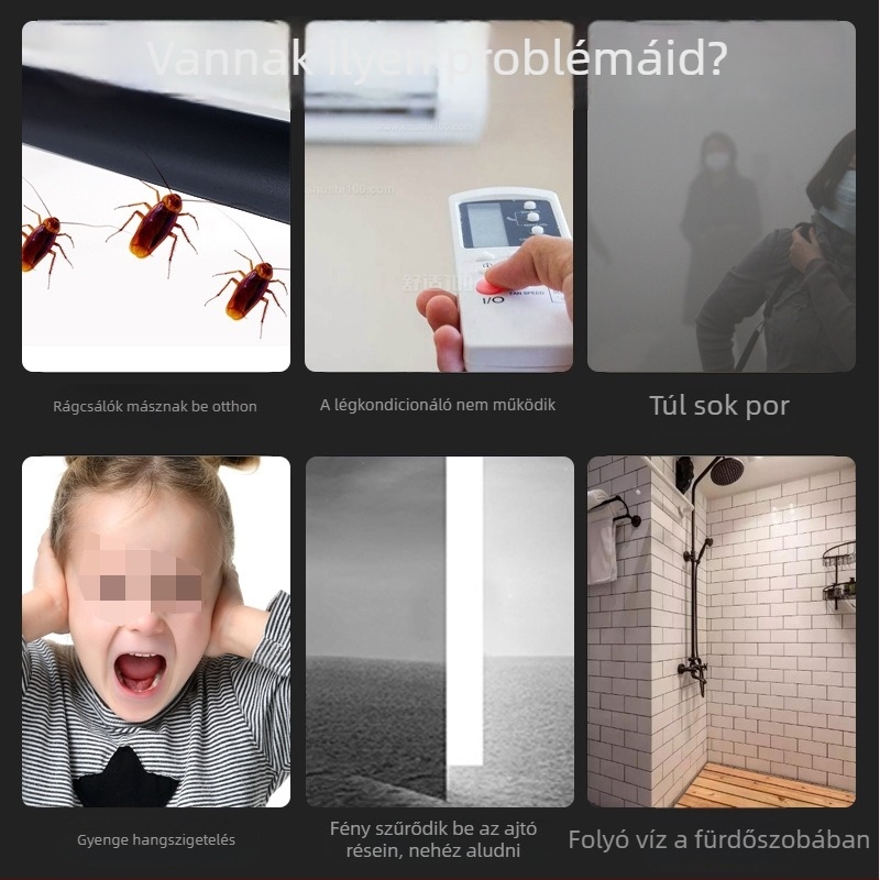 Habos ajtó aljának tömítő szalag – Wino rubber, ajtókhoz, tömít és porvédelmet nyújt, modern minimalista stílus, termékkód 10