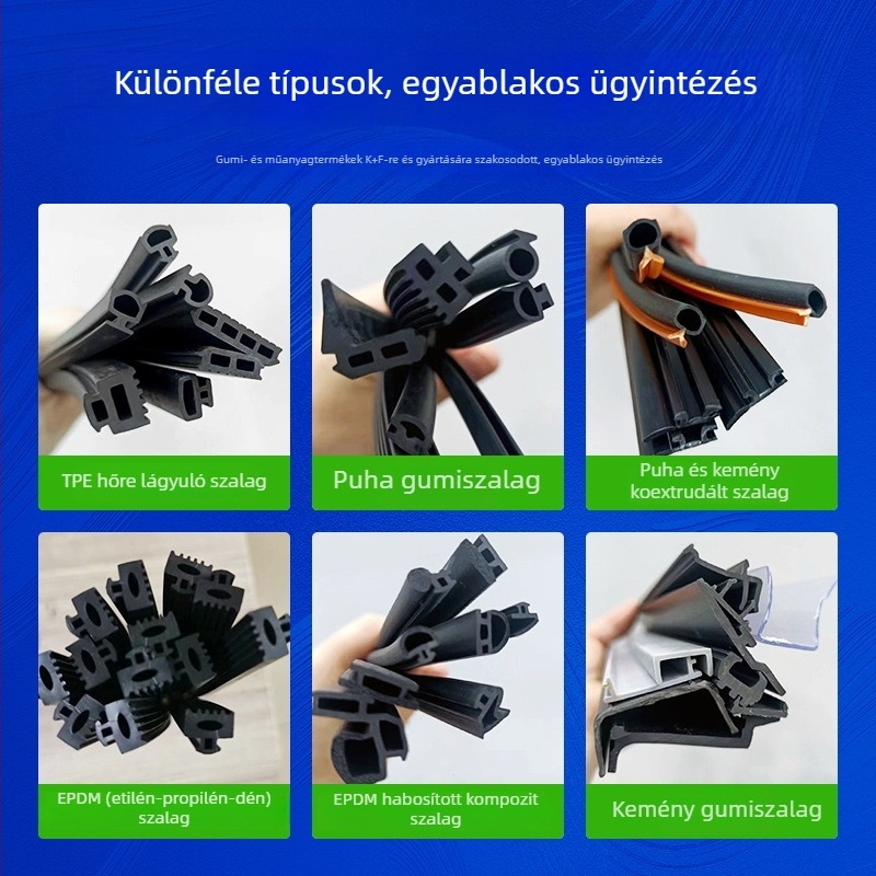 Ajtók és ablakok tömítőszalagja szilikonból és puha gumiból, hangszigetelés, ütésállóság, porvédő