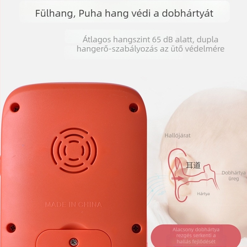 Okos korai oktatási játéktelefon gyerekeknek — érintésre reagáló, zene, műanyag