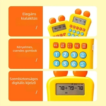 Gyermekek aritmetikai gyakorló készüléke, újratölthető, ABS ház, memória nélküli, 7–14 éveseknek