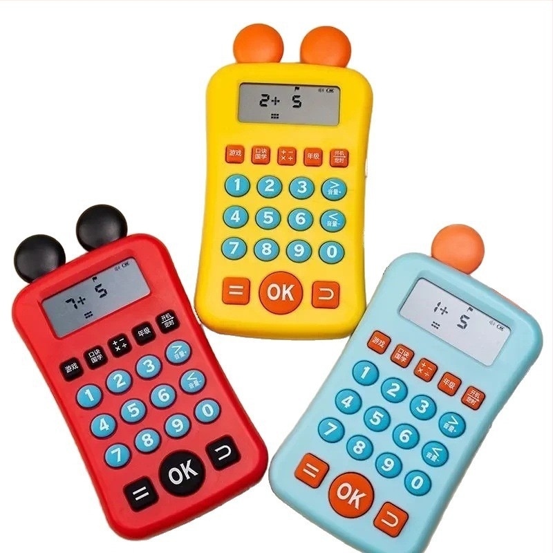 Gyermekek aritmetikai gyakorló készüléke, újratölthető, ABS ház, memória nélküli, 7–14 éveseknek