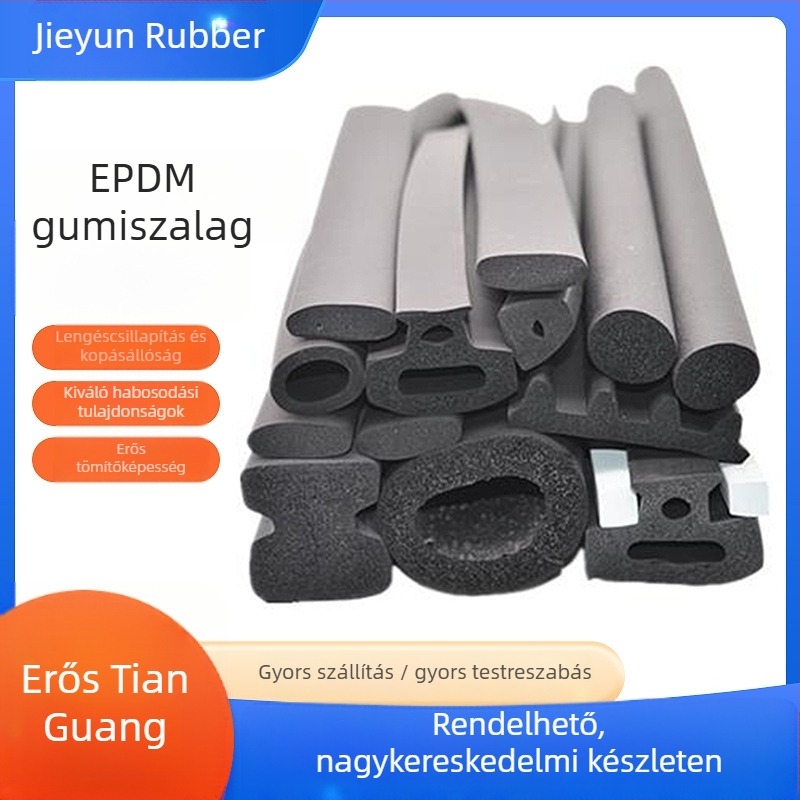 EPDM gumis tömítőszalag ajtókhoz és ablakokhoz, hézagok zajszigetelésére, habos tömítőszalag elektromos szekrényekhez