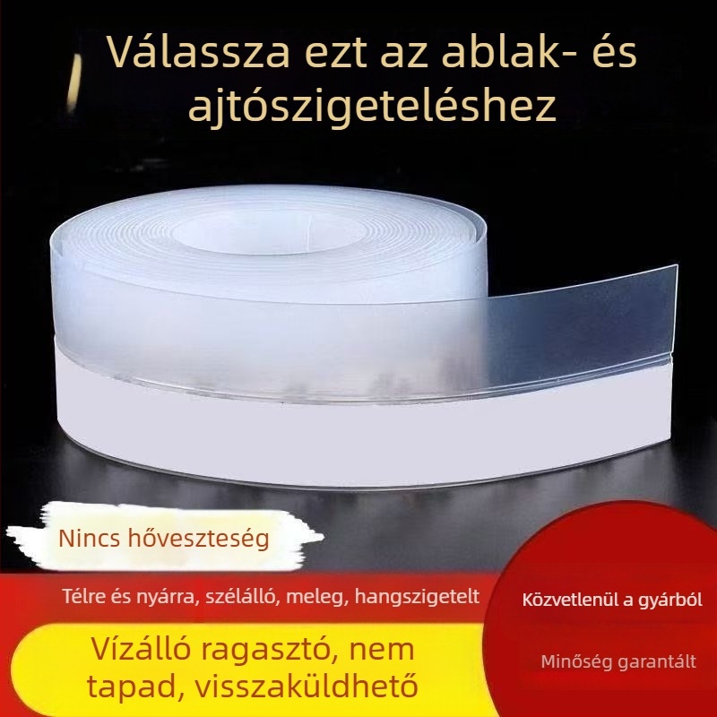 3M többfunkciós gumitömítő szalag, önragasztó, szélálló, hő- és hangszigetelő, ajtókhoz, hűtőajtókhoz, ajtónyílásokhoz és az ajtó alsó részéhez