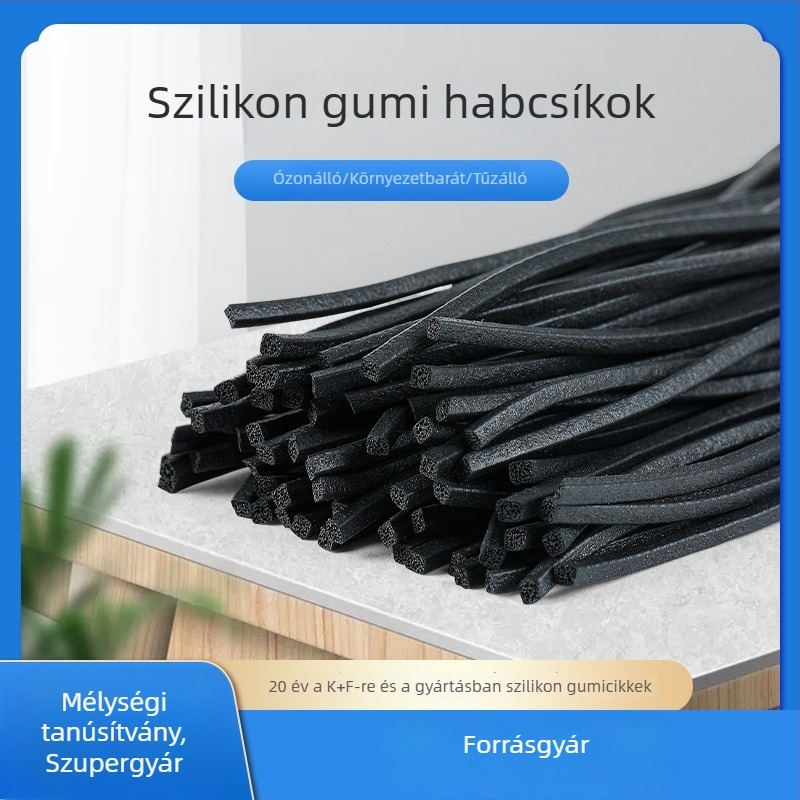 Szilikon L-alakú tömítőcsík autókhoz, szekrényekhez, ajtókhoz és ablakokhoz, -40°C-tól +300°C-ig