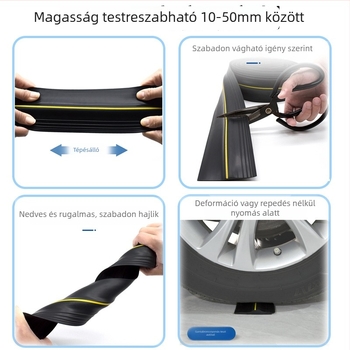Garázsajtó alsó tömítőszalag, lágy gumi, univerzális küszöb, ajtók és ablakokhoz, vízálló és porálló, Sheng Heng