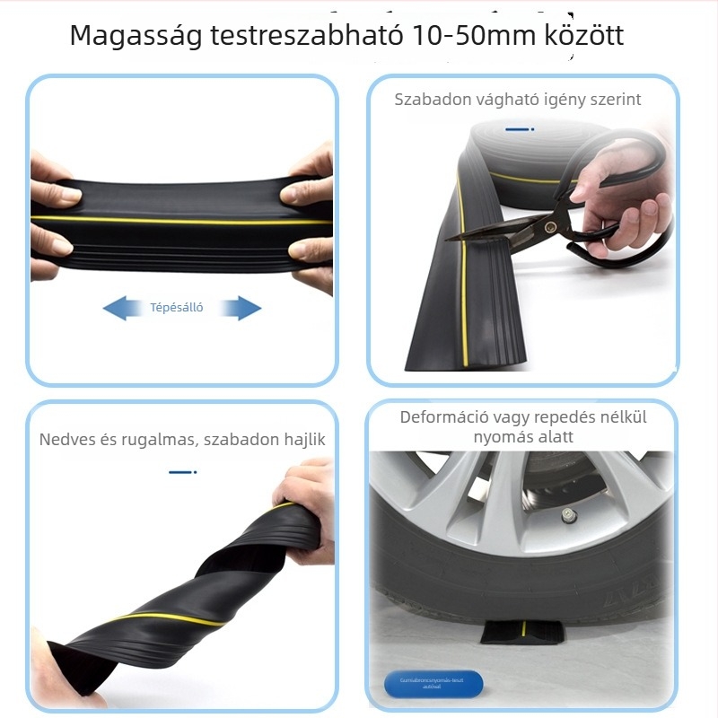 Garázsajtó alsó tömítőszalag, lágy gumi, univerzális küszöb, ajtók és ablakokhoz, vízálló és porálló, Sheng Heng