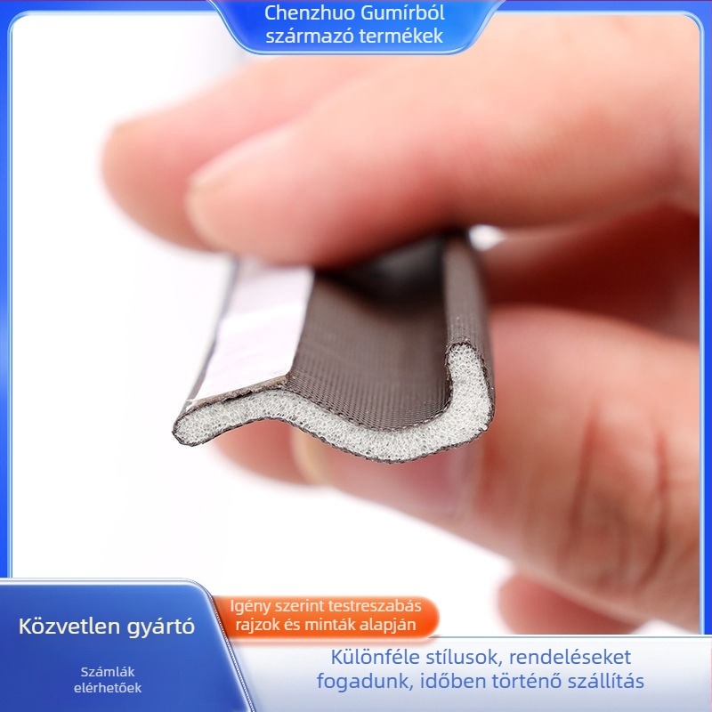 S alakú habgumis szalag ajtókhoz és ablakokhoz – öntapadó, porálló, szélálló, hangszigetelő és kopásálló