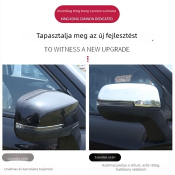 Oberon krómozott visszapillantó tükör esővédő sapka – kompatibilis a Great Wall King Kong Cannon modelllel, dekoratív keretfedél, anti-reflexió
