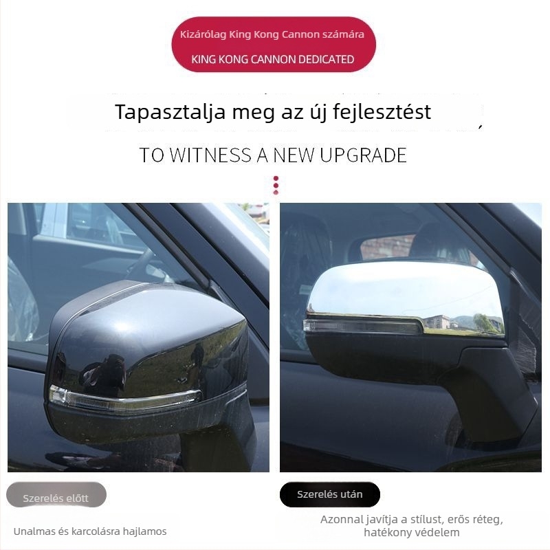 Oberon krómozott visszapillantó tükör esővédő sapka – kompatibilis a Great Wall King Kong Cannon modelllel, dekoratív keretfedél, anti-reflexió