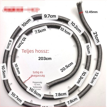 Sütőajtó szigetelő csík, természetes gumi, magas hőmérsékleti ellenállás, kopás- és korrózióállóság, olaj- és vízálló, tűz- és füst elleni szigetelés