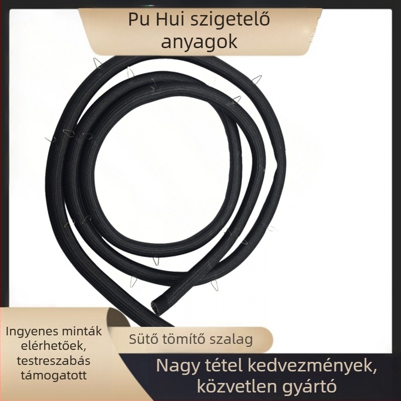 Sütőajtó szigetelő csík, természetes gumi, magas hőmérsékleti ellenállás, kopás- és korrózióállóság, olaj- és vízálló, tűz- és füst elleni szigetelés