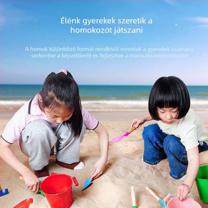 Gyerekeknek szánt vasból készült tengerparti játékok – három darabos ásó készlet, Fun Star márka, interaktív játékok 4–6 éveseknek