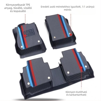 Ford Focus, Mondeo, Edge és Escape autópadló szőnyegek — gumi; eredet: Hebei; lábfej-stílus selyemhurkokkal