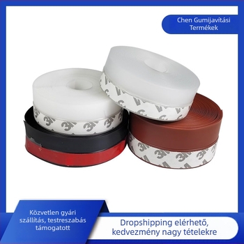 Öntapadós szilikon gumis tömítőszalag üvegajtókhoz és ablakokhoz; magas hőmérséklet-ellenálló, kopásálló és korrózióálló; alkalmas szekrényekhez, ajtókhoz és ablakokhoz.