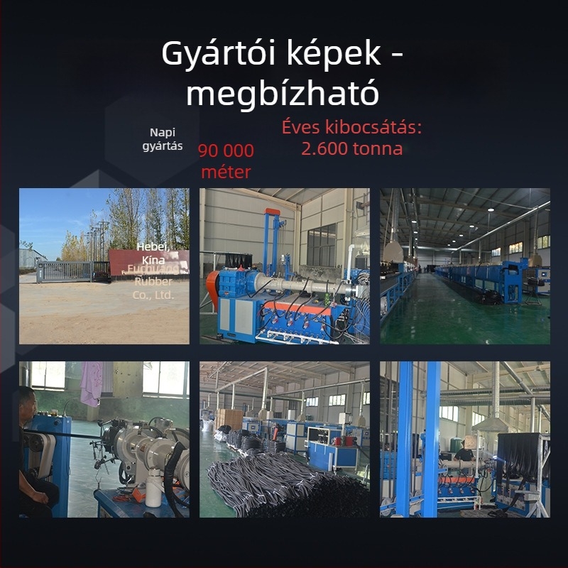 Habos tömítőcsík ötvözött ajtókhoz és ablakokhoz – EPDM gumi, vízálló, tűzálló, szivárgásmentes, olajálló