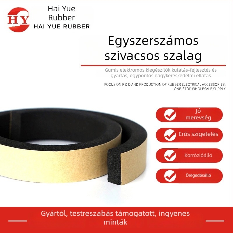 Ajtó- és ablakzáró habszalag, egyoldalas hab, hátoldali öntapadó, rezgéscsillapító hab