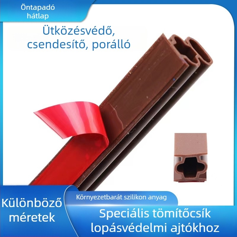 Szilikon ajtó- és ablaktömítő szalag, magas átláthatóság, lopás elleni oldalsó szalag ajtóhoz, magas hőmérséklet-állóság