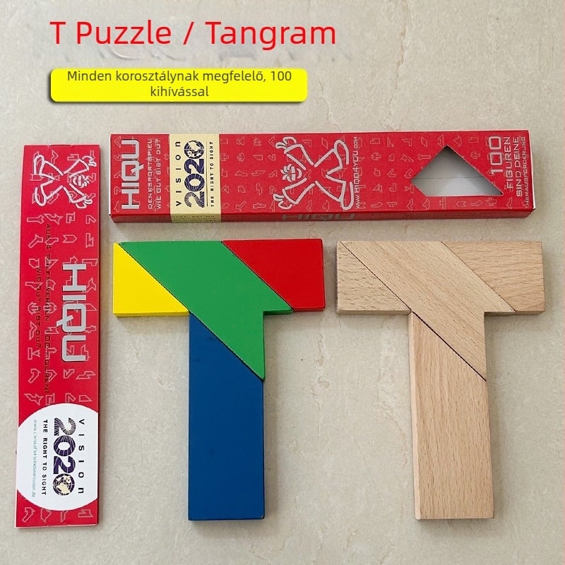 Fa T-alakú puzzle, síkpuzzle, 4–6 éves gyermekeknek, Zhejiangban készült