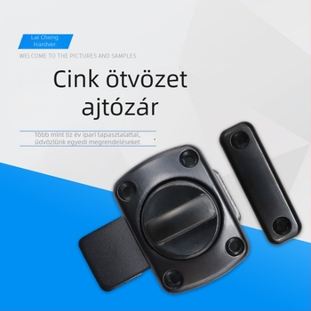 LC-01 cinkötvözet ajtózár – felületre szerelt, balra és jobbra forgó, modern minimalista stílus