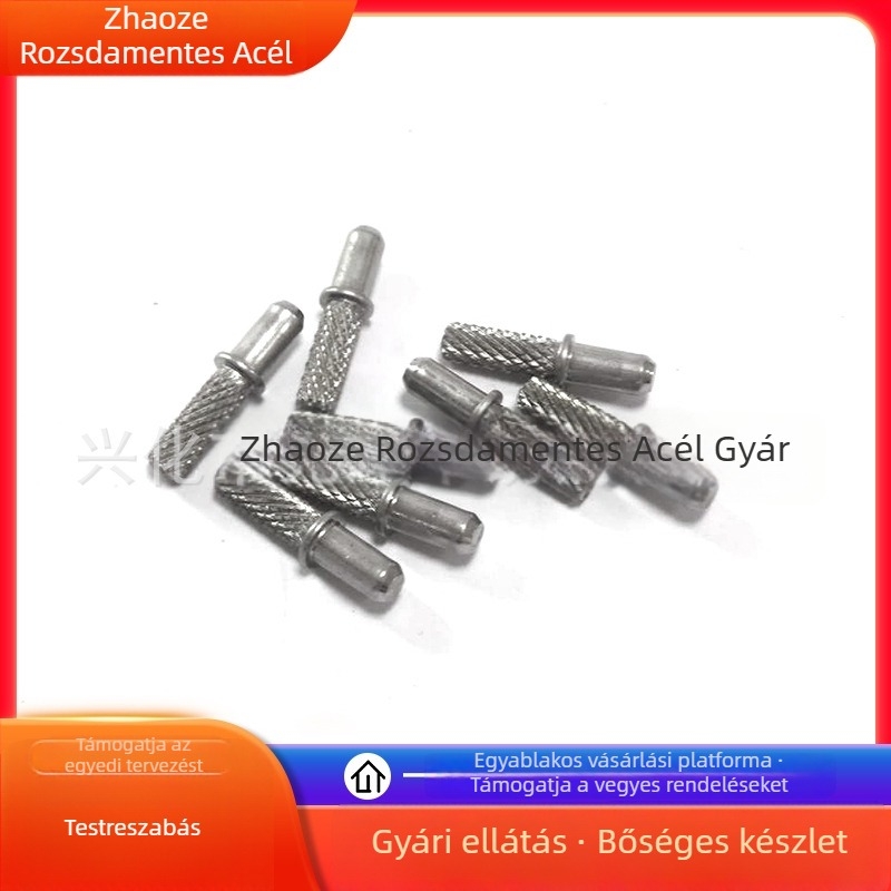 Rozsdamentes acél recés tengelyek és csapok, fényes felülettel