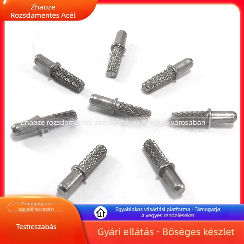 Rozsdamentes acél recés tengelyek és csapok, fényes felülettel