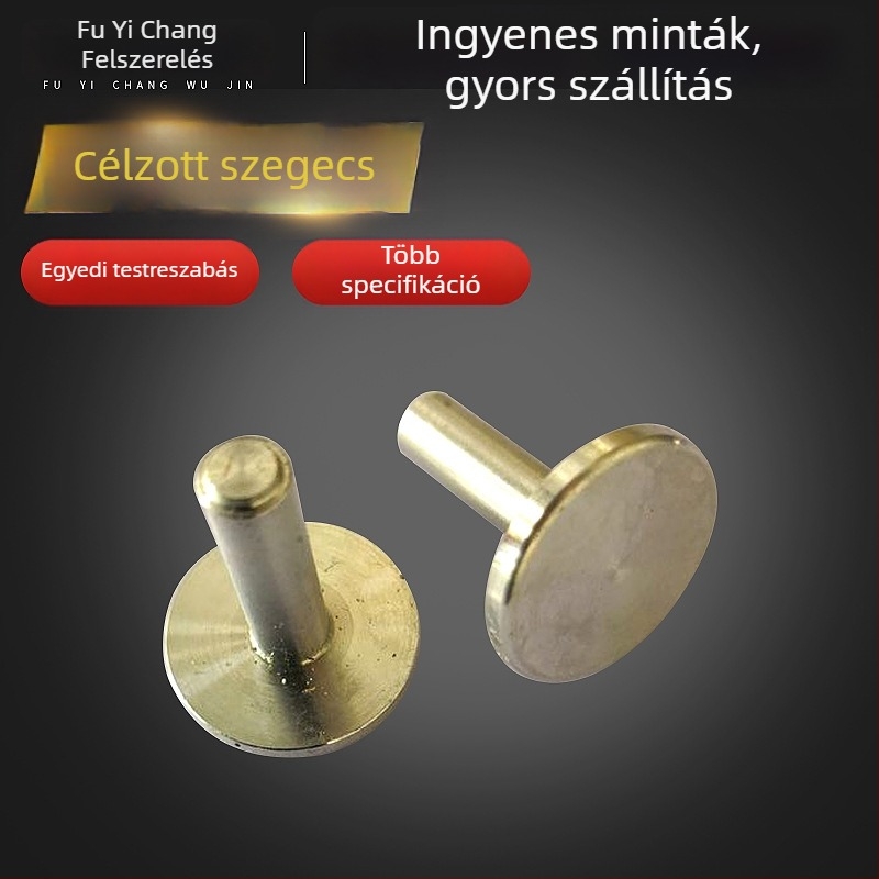 Lapos fejű tömör alumínium csapok és tengelyek, galvanizált felülettel, Gb879-86 szabvány, mechanikus rögzítőelemek