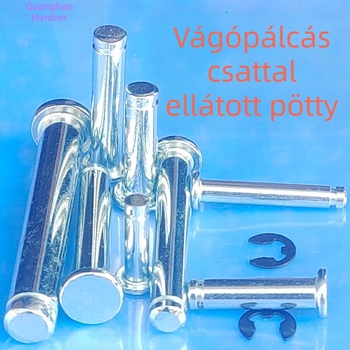 Pozicionáló csap lapos fejű, galvanizált szénacél, GB13829 szabvány, 4.8-os osztály
