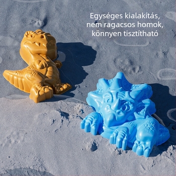 Gyerekeknek partszakas homokozó játékok készlet: ásó, vödör és homokórás időmérő – műanyag homokozó eszközök 4–6 éveseknek