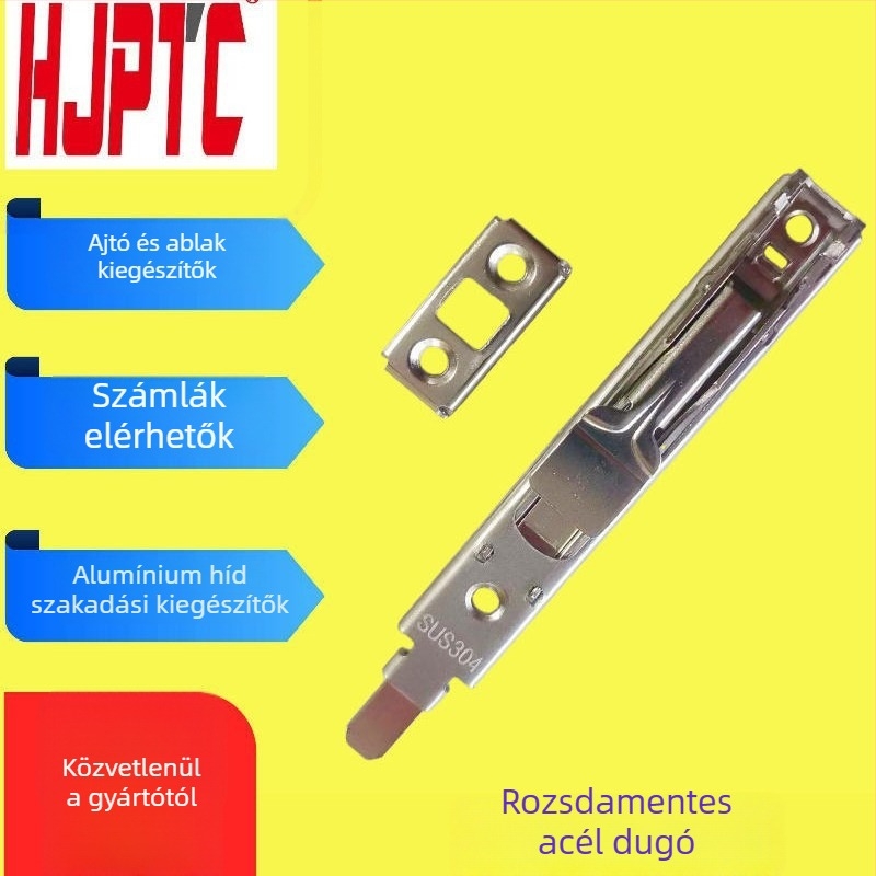 Rozsdamentes acél ajtózár, háromszoros kapcsolódó csap, rejtett szerelés, kézi zárás, modell 160