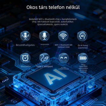 Mesterséges intelligenciájú társrobot gyerekeknek történetek mesélésével és tanulással, Bluetooth, LCD-kijelző, USB töltés, beszédfelismerés, TF-kártya támogatás