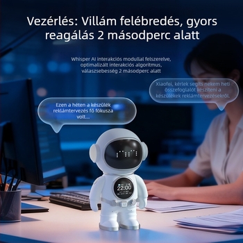 Mesterséges intelligenciájú társrobot gyerekeknek történetek mesélésével és tanulással, Bluetooth, LCD-kijelző, USB töltés, beszédfelismerés, TF-kártya támogatás