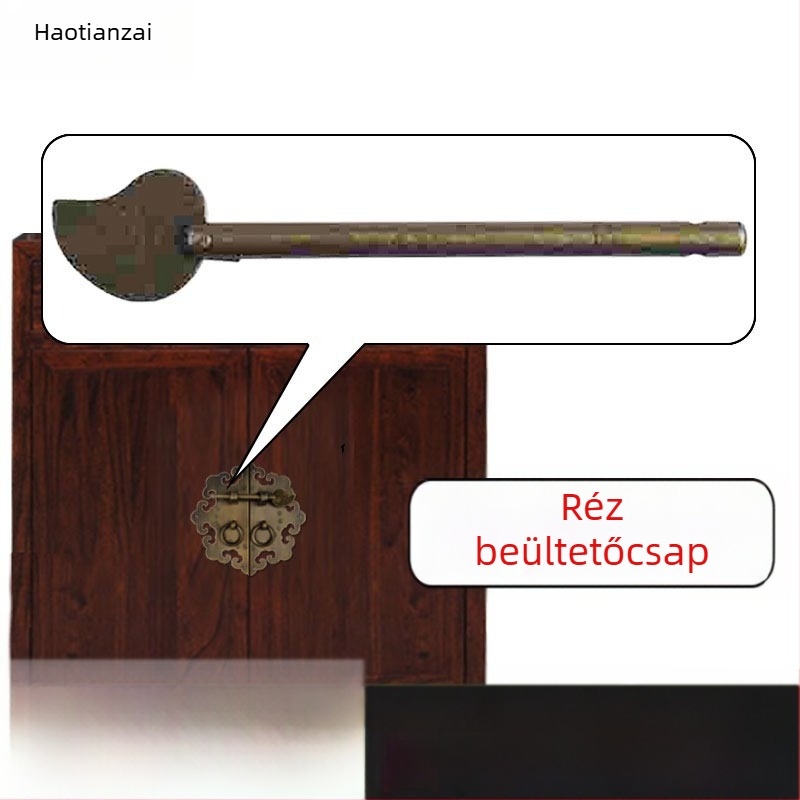 Sárgarézből készült ajtócsap antik stílusban – Modell HTH-032, Haotianzhai márka