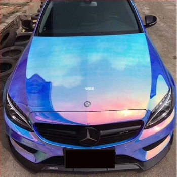 Ichiyu autó színváltó fólia – szivárvány minta, PVC anyag, ragasztóval történő telepítés, testreszabott feldolgozás, a jármű teljes külső felületére