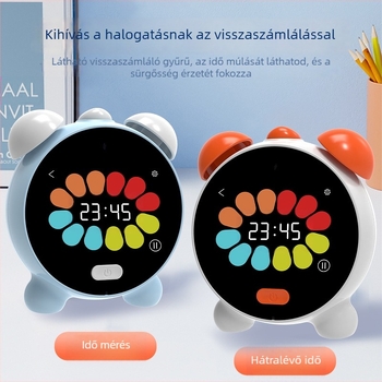 Gyermekek AI hangalapú ébresztője tanuláshoz — Hangfelismerés, Okos ébresztő, Műanyag ház, Beépített akkumulátor, 4–6 éveseknek