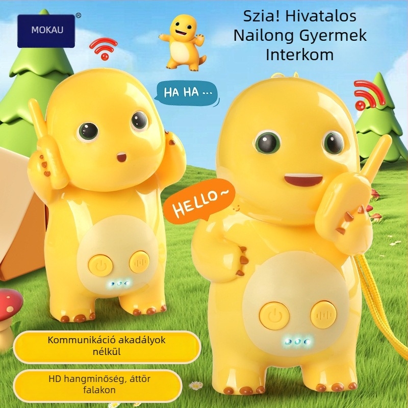 Milk Dragon gyerek interkom játék – külső interaktív pager oktatási eszköz (Anyag: műanyag; Tápellátás: elem; Memória nélkül; Korosztály: 4–6 éves; Milk Dragon animált kép)