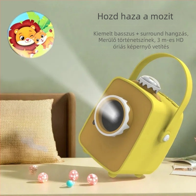 Gyermekek részére készült projektor korai neveléshez, éjszakai társ, 4–8 GB memória, ABS ház, lítium-akkumulátor, 4–6 éveseknek, Budong